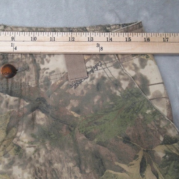 Cabelas Camo Pants Womens 6 Belted Cargo‎ Duck Hunting Woodland Bootcut 32x30 - Picture 10 of 15